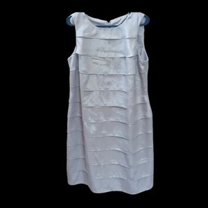 Jessica London, ice blue layered tiered sleeveless formal dress. Size 14W